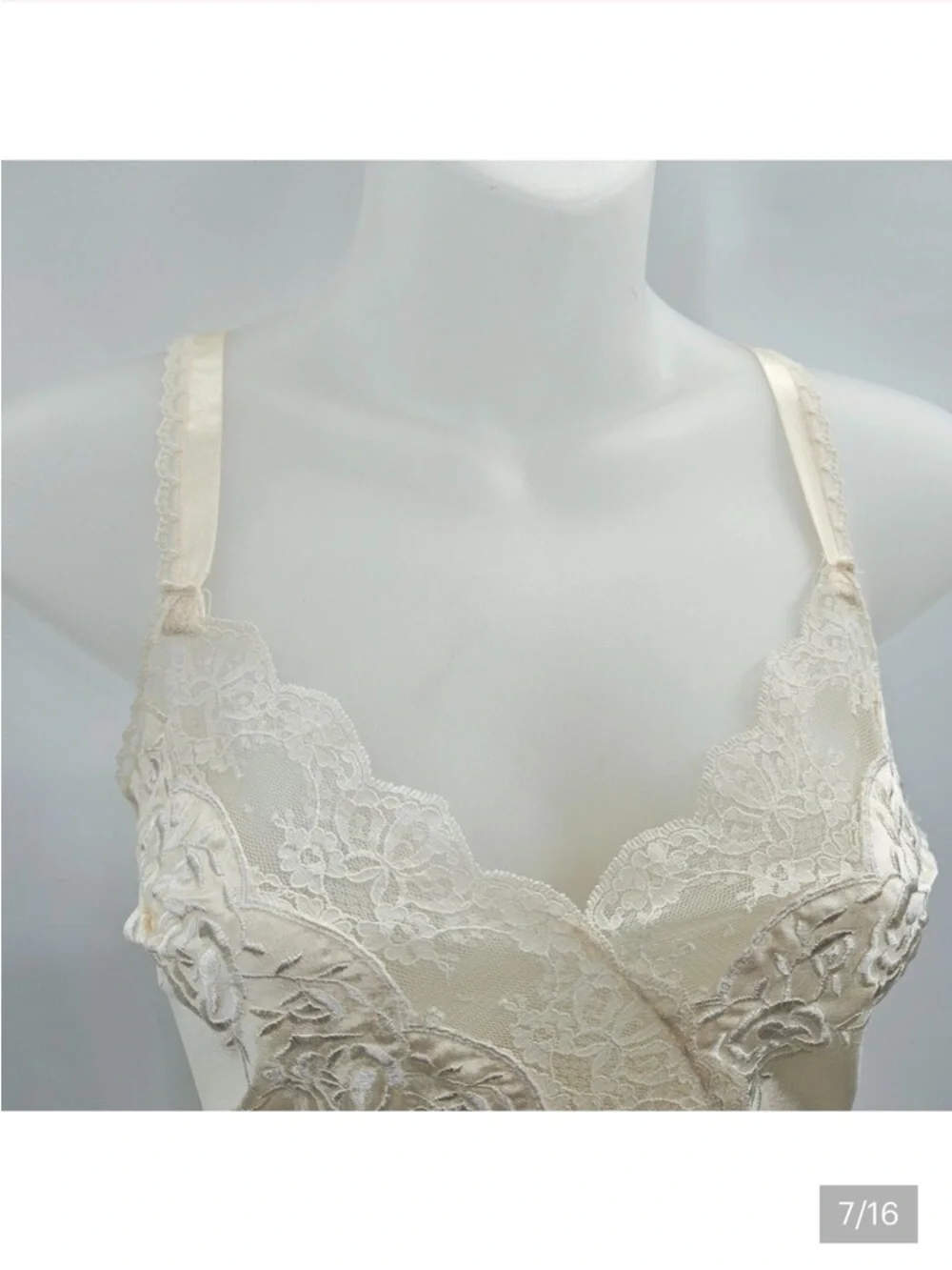 Vintage Miss Dior Full Slip Dress in Ivory - Picture 6 of 9